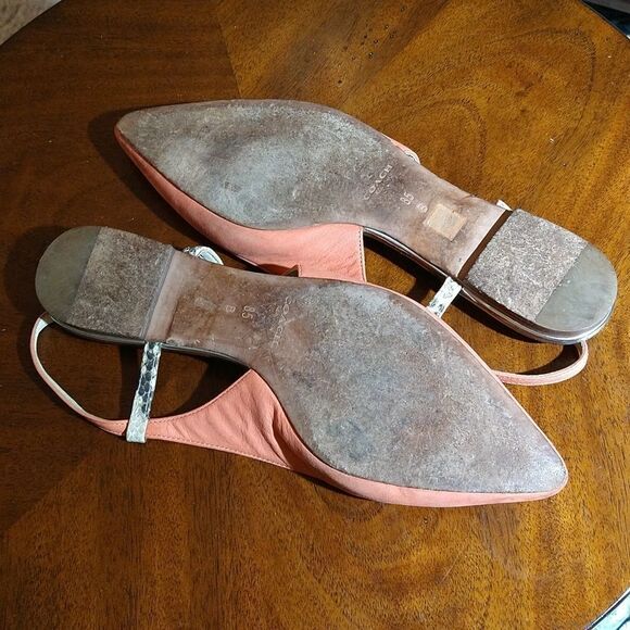 COACH WOOSTER POINTED TOE LEATHER FLAT WOMEN"S SANDAL - Picture 9 of 12